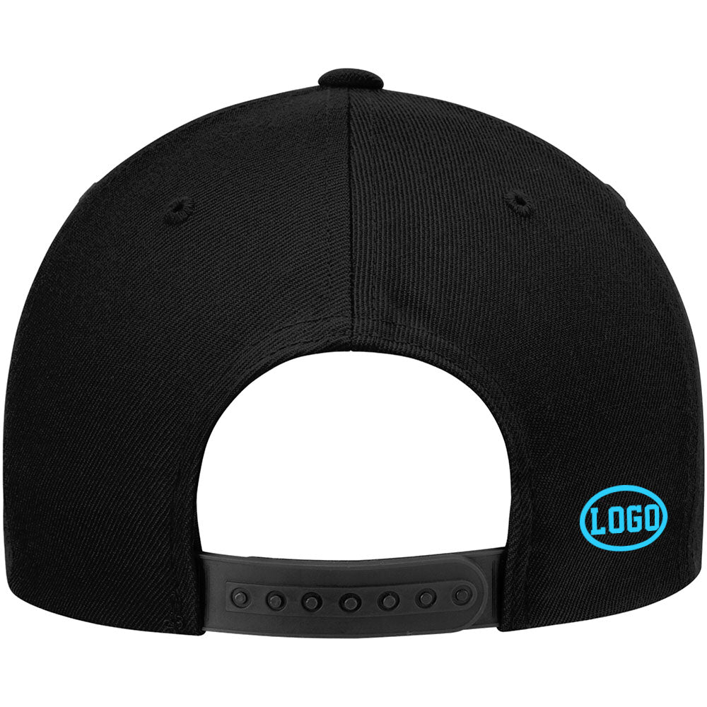 custom authentic hat black-light blue-red