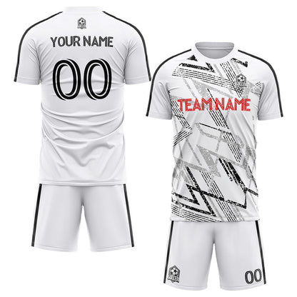custom soccer set jersey kids adults personalized soccer white