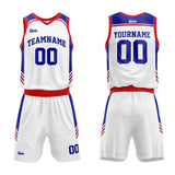 custom basketball suit for adults and kids  personalized jersey white-red