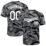 Custom Full Print Design Baseball Jersey gray-black