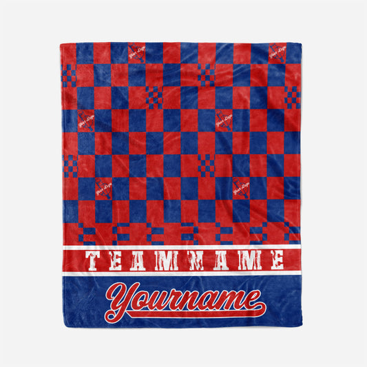 custom ultra-soft micro fleece blanket royal-red
