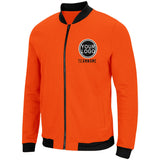 Custom Long Sleeve Windbreaker Jackets Uniform Printed Your Logo Name Number Orange-Black-White