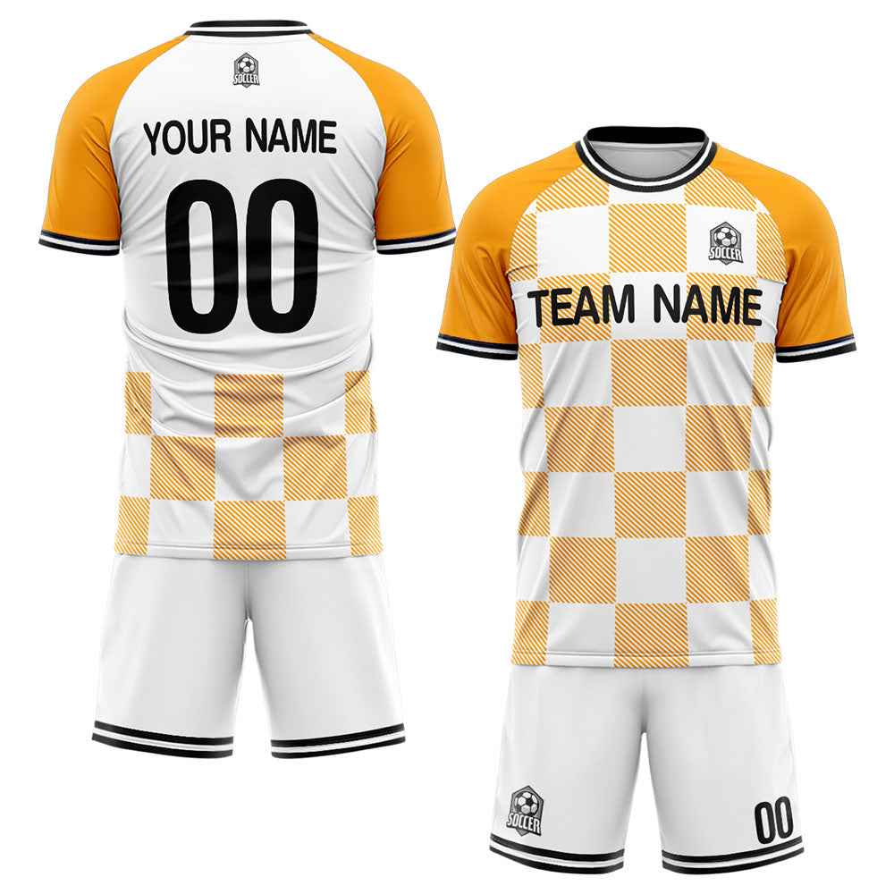 custom soccer set jersey kids adults personalized soccer orange
