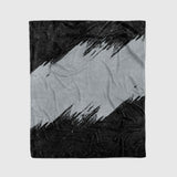 custom ultra-soft micro fleece blanket black-gray