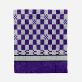 custom ultra-soft micro fleece blanket purple-gray