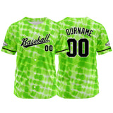 Custom Full Print Design Baseball Jersey green