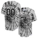 custom full print design authentic gray tie-dyed baseball jersey
