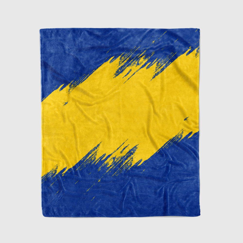 custom ultra-soft micro fleece blanket royal-yellow