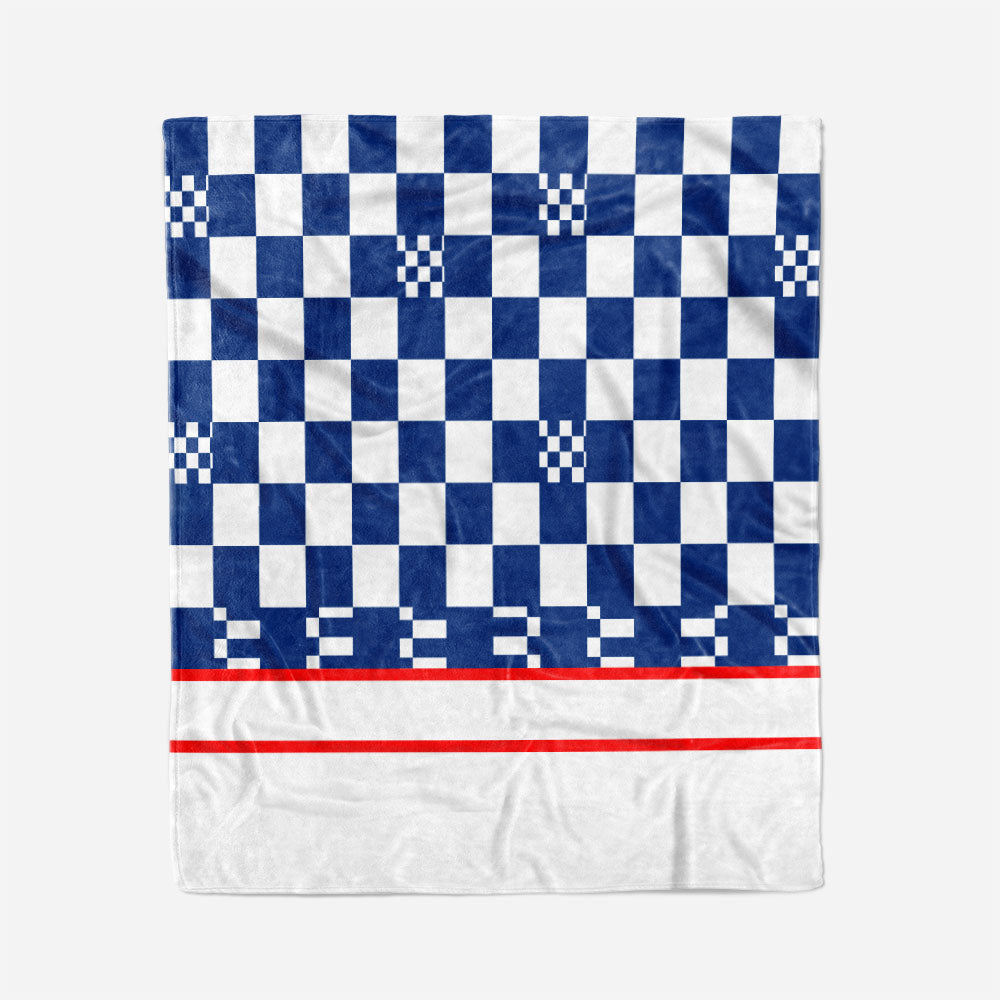 custom ultra-soft micro fleece blanket white-royal