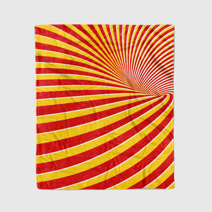 custom ultra-soft micro fleece blanket red-yellow