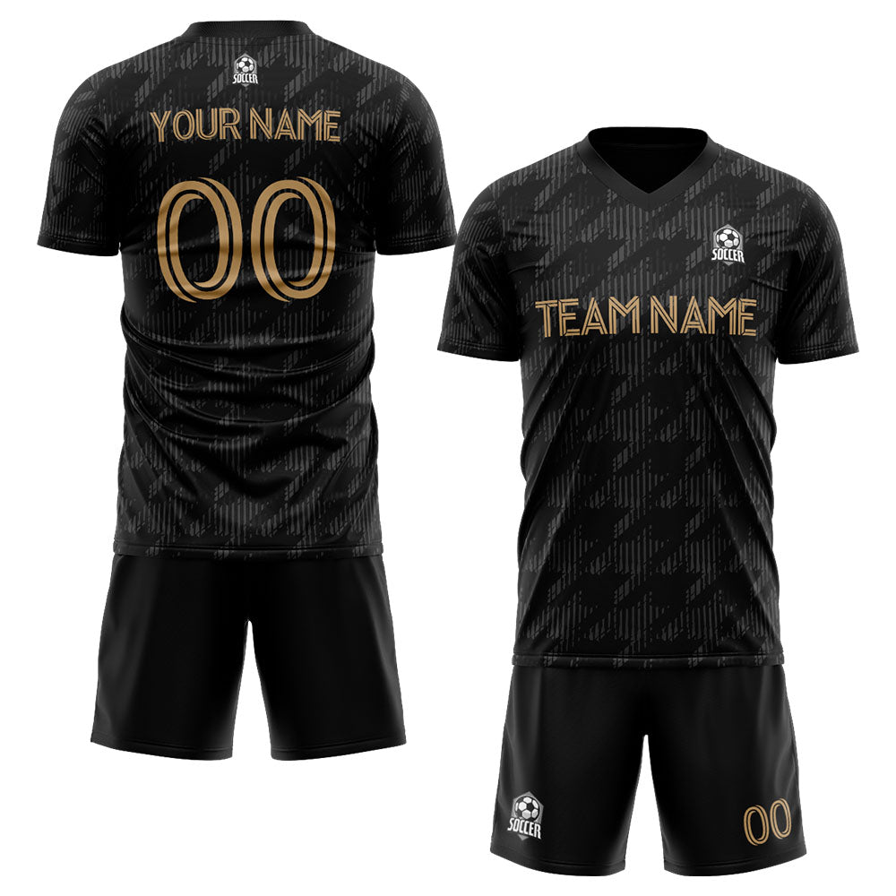 custom soccer uniform jersey kids adults personalized set jersey shirt black