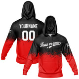 Custom Sweatshirt Hoodie For Men Women Girl Boy Print Your Logo Name Number Red-Black-White