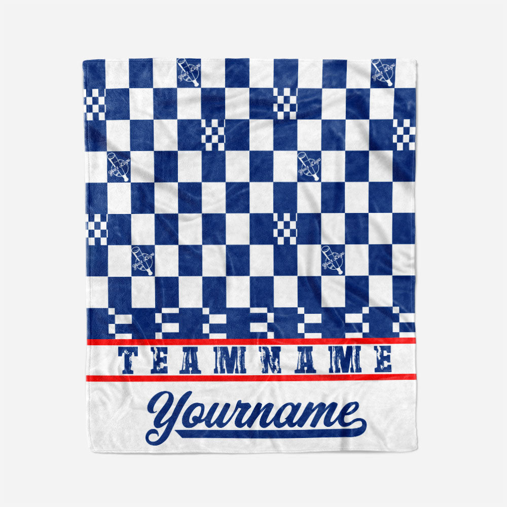 custom ultra-soft micro fleece blanket white-royal