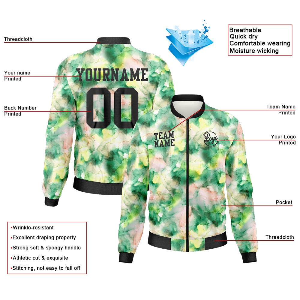 Custom Long Sleeve Windbreaker Jackets Uniform Printed Your Logo Name Number Halo dyeing