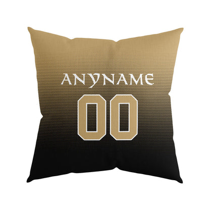 Custom Football Throw Pillow for Men Women Boy Gift Printed Your Personalized Name Number Gold&Black&White