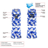 Custom Basketball Jersey Uniform Suit Printed Your Logo Name Number Blue&White