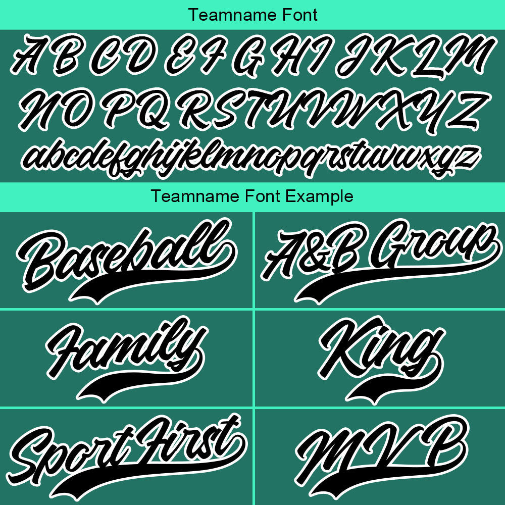 Custom Full Print Design Baseball Jersey green