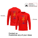 cotton long sleeve t-shirt red