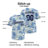 Custom Full Print Design Baseball Jersey blue