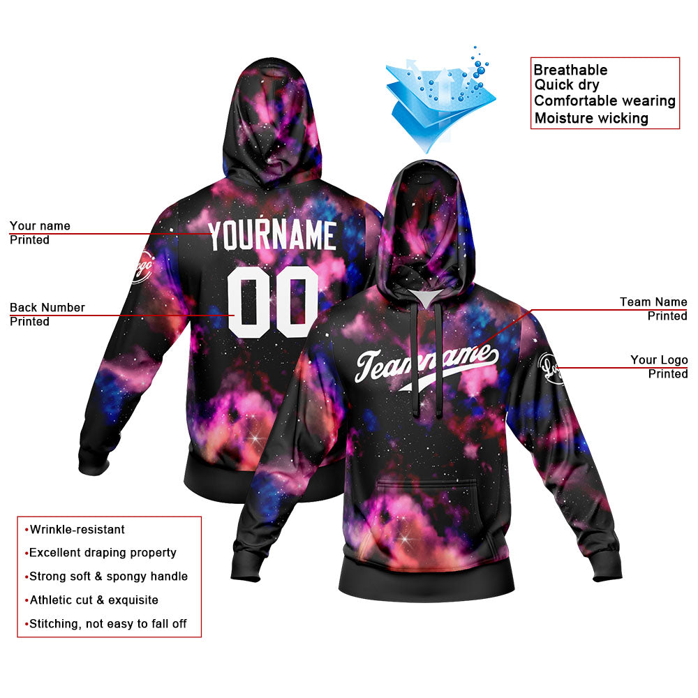 Custom Sweatshirt Hoodie For Men Women Girl Boy Print Your Logo Name Number Starry Sky