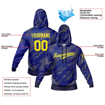Custom Sweatshirt Hoodie For Men Women Girl Boy Print Your Logo Name Number Navy