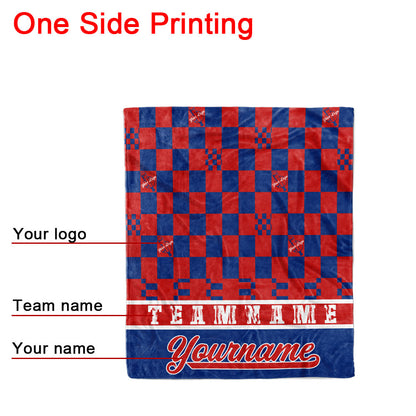 custom ultra-soft micro fleece blanket royal-red