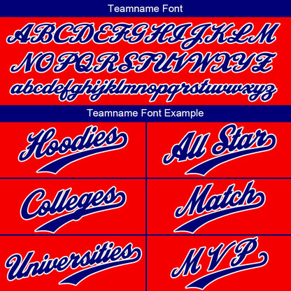 Custom Sweatshirt Hoodie For Men Women Girl Boy Print Your Logo Name Number Red-Royal