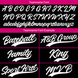 Custom Full Print Design Baseball Jersey Hot Pink-Black