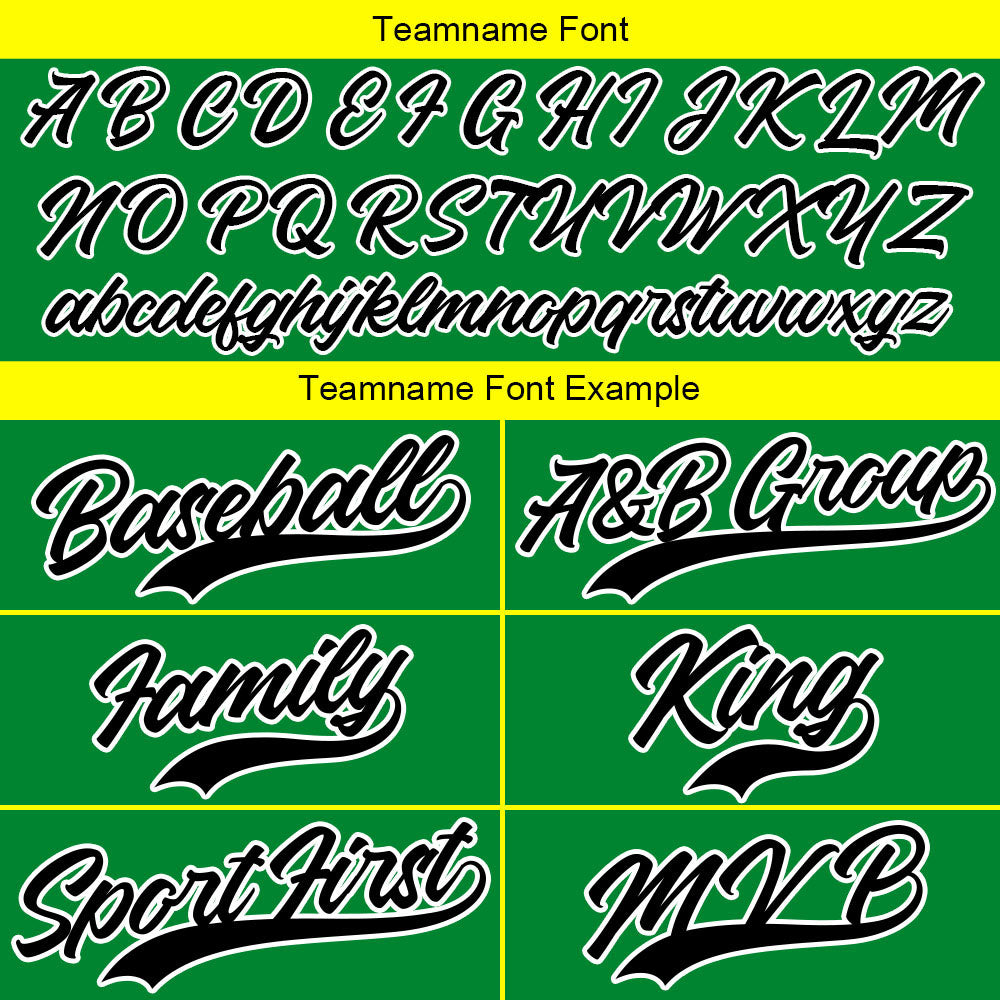 Custom Full Print Design Baseball Jersey Yellow-Green
