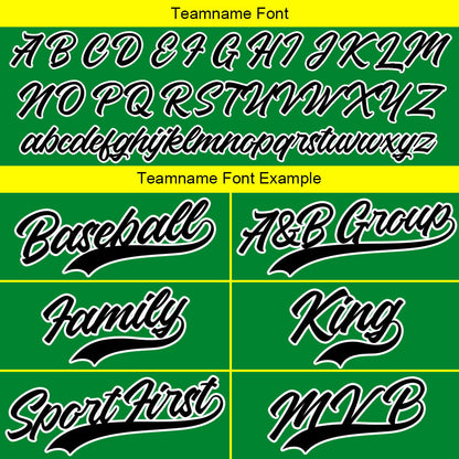 Custom Full Print Design Baseball Jersey Yellow-Green