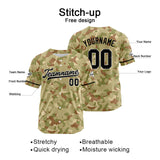 Custom Full Print Design Baseball Jersey camouflage