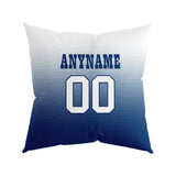 Custom Football Throw Pillow for Men Women Boy Gift Printed Your Personalized Name Number Royal&Gray&White