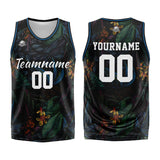 Custom Basketball Jersey Uniform Suit Printed Your Logo Name Number Black&Rainforest