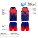 Custom Reversible Basketball Suit for Adults and Kids Personalized Jersey Royal-Red