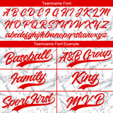 Custom Full Print Design Baseball Jersey white-red