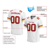 customized authentic football jersey white red-gold mesh