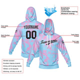 Custom Sweatshirt Hoodie For Men Women Girl Boy Print Your Logo Name Number Light Blue-Pink-Black