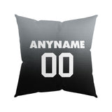 Custom Football Throw Pillow for Men Women Boy Gift Printed Your Personalized Name Number Black&Gray&White