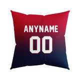 Custom Football Throw Pillow for Men Women Boy Gift Printed Your Personalized Name Number Navy&Red&Gray