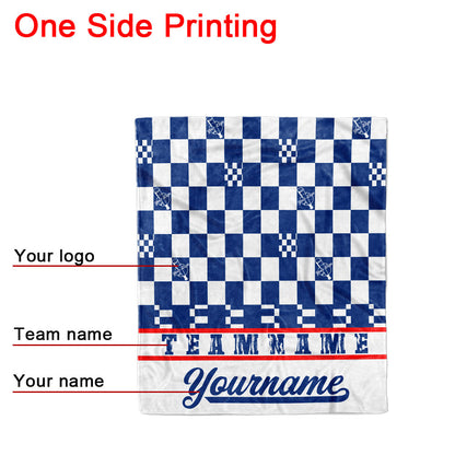 custom ultra-soft micro fleece blanket white-royal