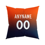 Custom Football Throw Pillow for Men Women Boy Gift Printed Your Personalized Name Number Navy&Orange&White