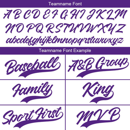 Custom Full Print Design Baseball Jersey purple-white