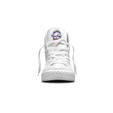 custom high top canvas shoes white-red-blue