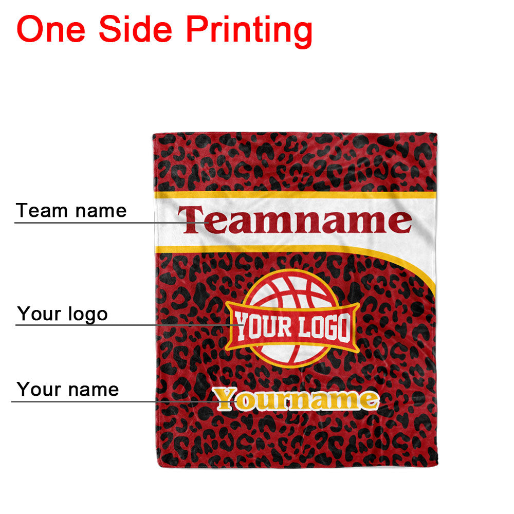 custom ultra-soft micro fleece blanket red-black