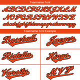 customized authentic baseball jersey white orange-black mesh