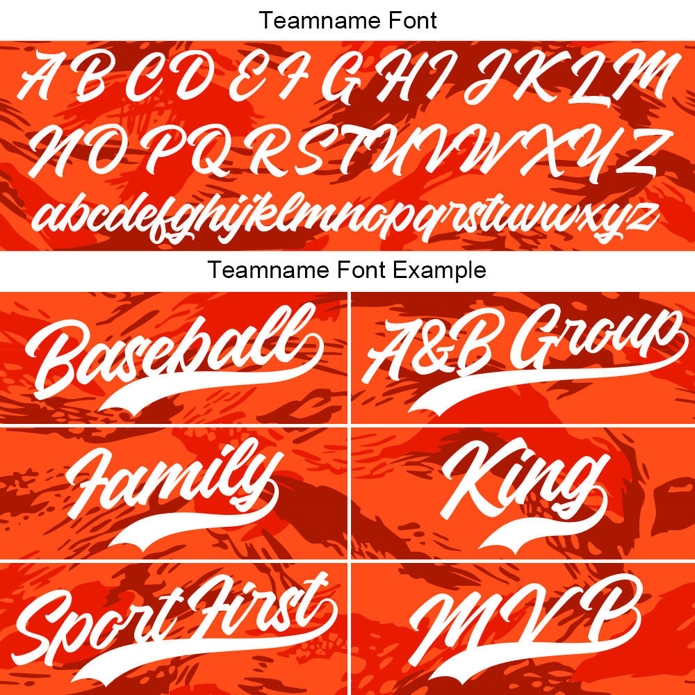 Custom Full Print Design Baseball Jersey orange