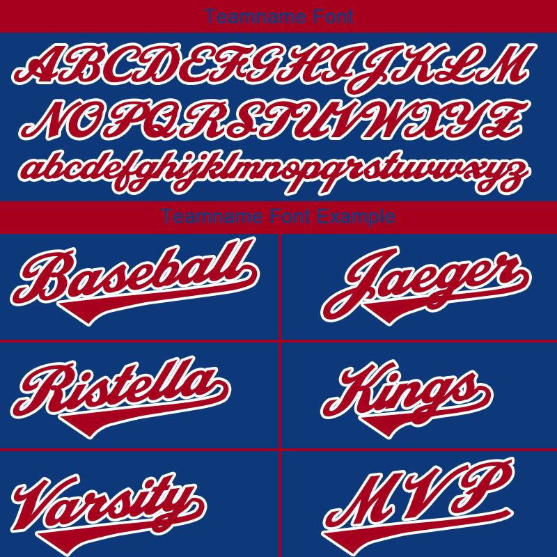 customized authentic baseball jersey white-royal-red mesh