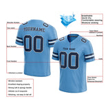 customized authentic football jersey powder blue navy -white mesh