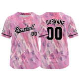 Custom Full Print Design Baseball Jersey pink