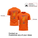 custom cotton short t-shirt orange